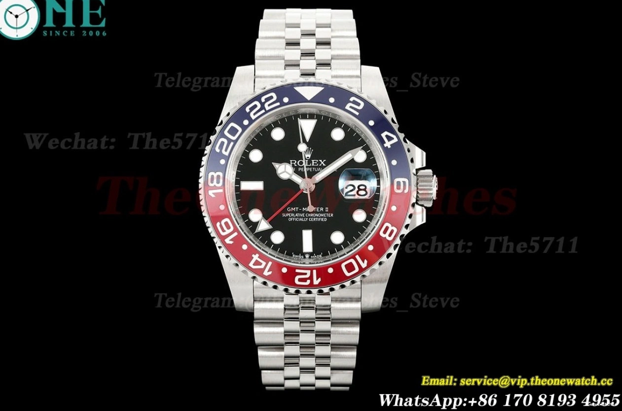 SS 40mm Black SS 126710 V2 II Master GMT Pepsi EWEF Jub SH3285 Dial 0502
